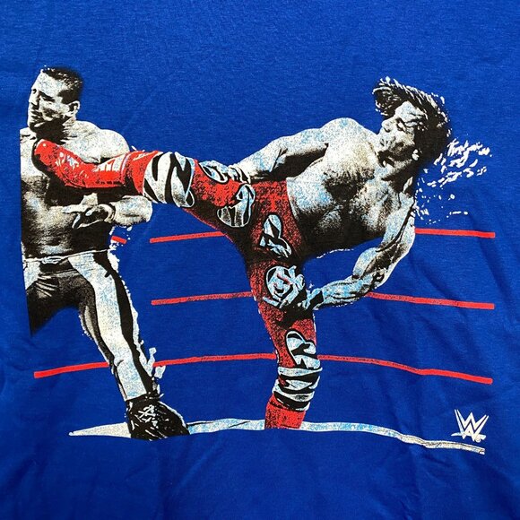WWE Shawn Michaels The Heartbreak Kid HBK Sweet Chin Music Kick T-Shirt Medium - Picture 2 of 4
